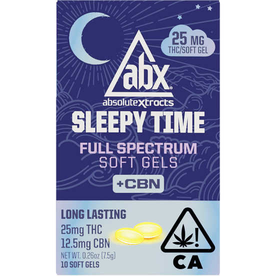 Photograph of product: [ABX] CBN Soft Gels - 25mg - 10ct - Sleepy Time (I) - 