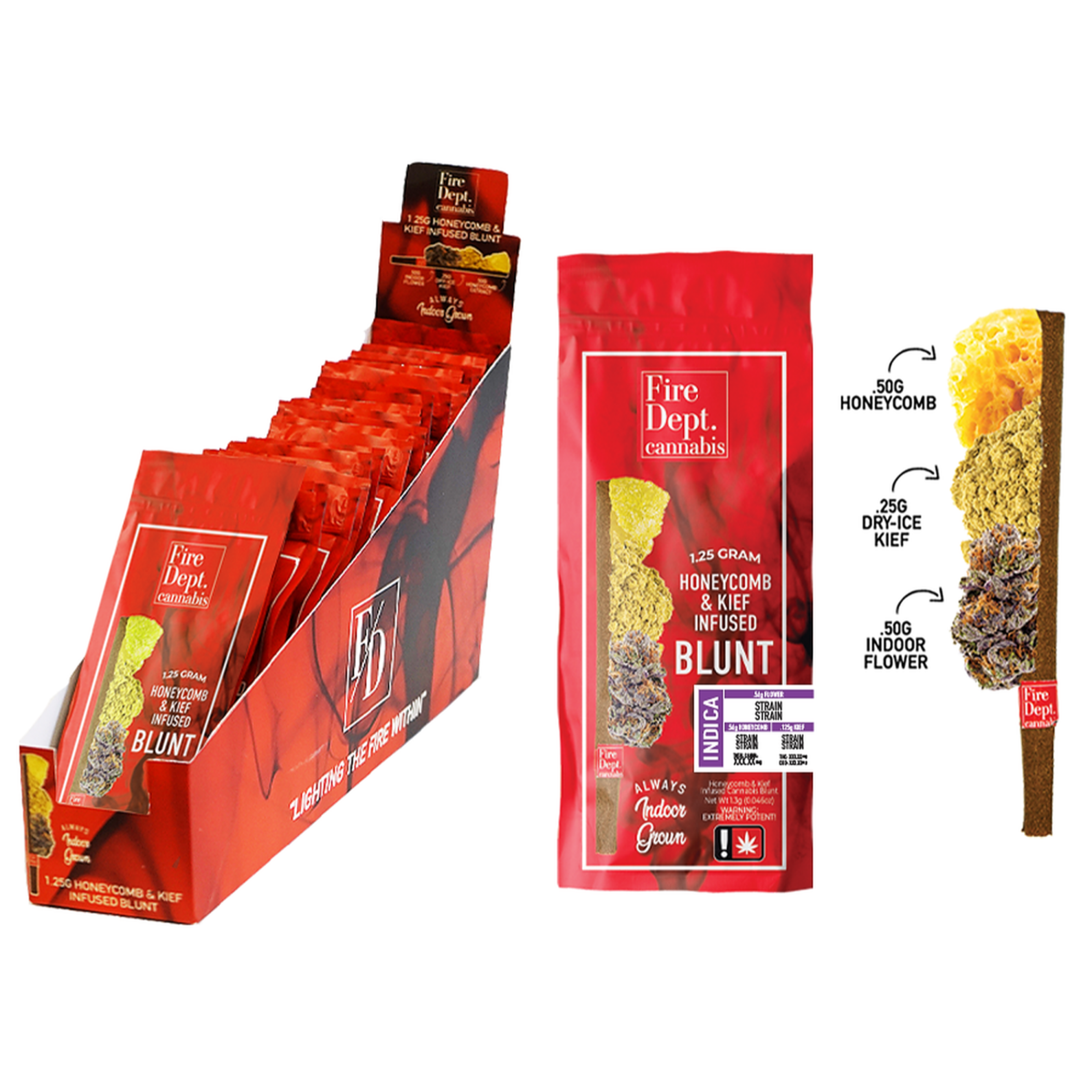 Photograph of product: Fire Dept > Infused Blunt 1.55g > Tropical Cherry