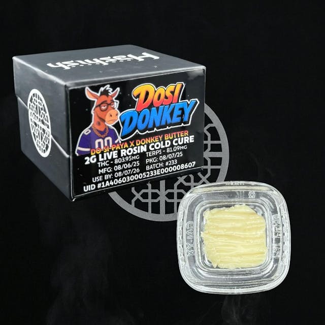 Photograph of product: Dosi Donkey | 2g Live Rosin Black Box - 