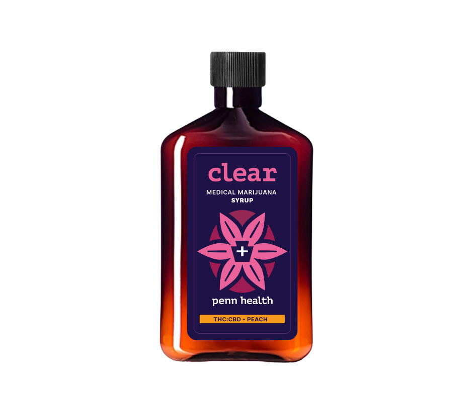 Photograph of product: Clear | Peach 1:1 Syrup | 500mg (TH-oui:CBD)