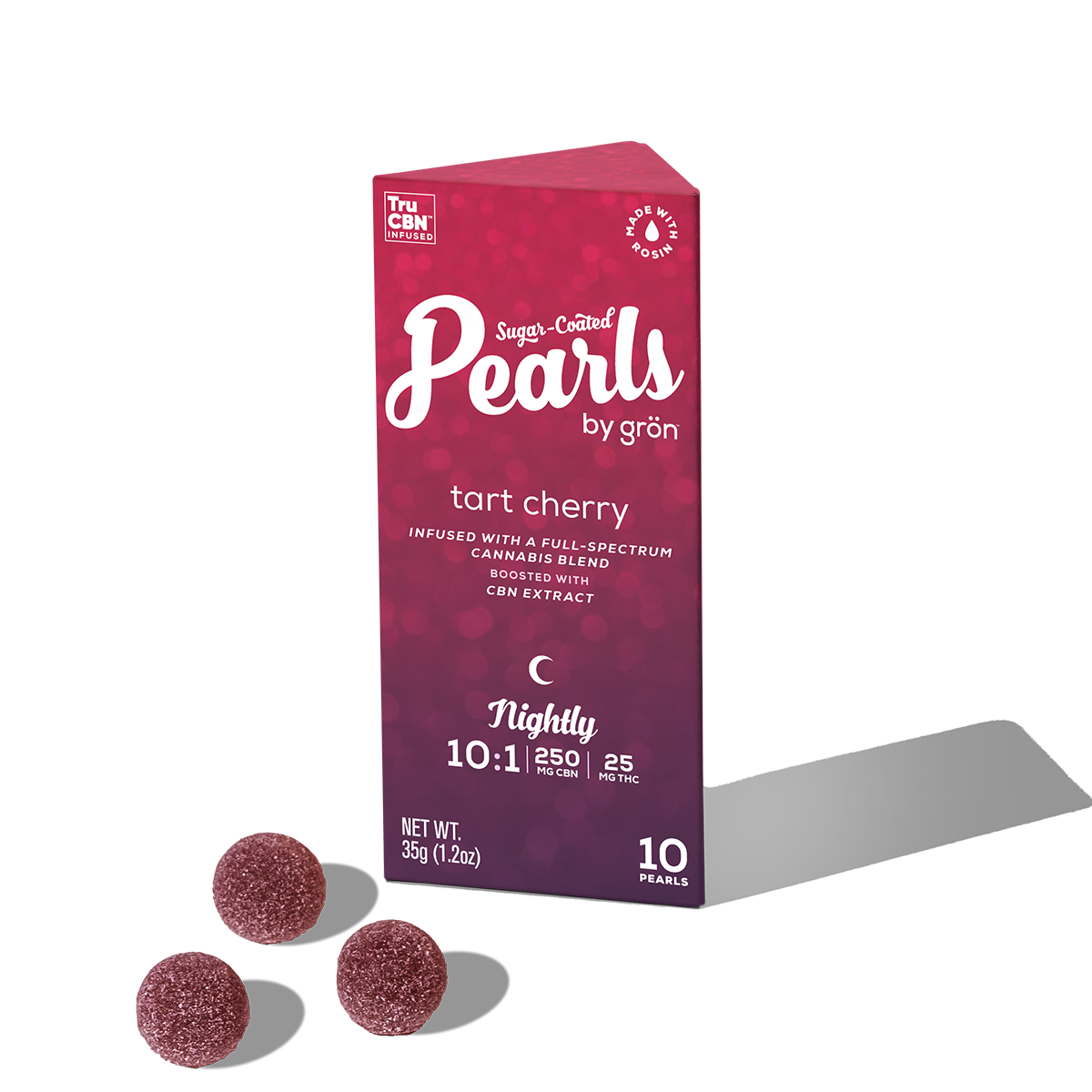 Photograph of product: Tart Cherry Pearls True CBN 10:1 25MG