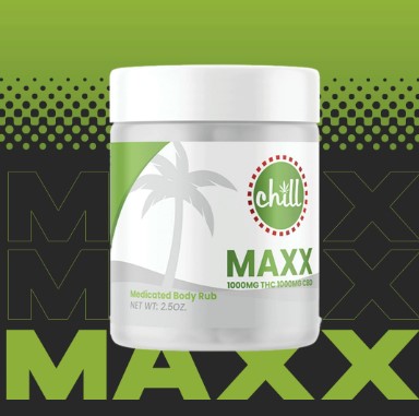 Photograph of product: Chill Medicated MAXX Outback Sandalwood Body Rub 1000:1000mg