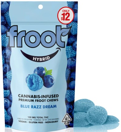 Photograph of product: Blue Razz Dream [H] - 100MG Gummies 10PK