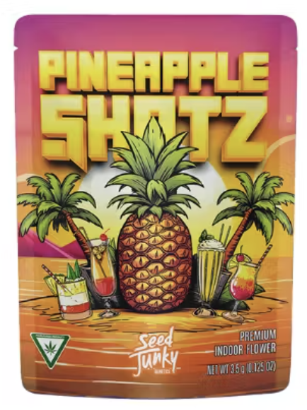 Photograph of product: Seed Junky | Pineapple Shotz Bag - 3.5g