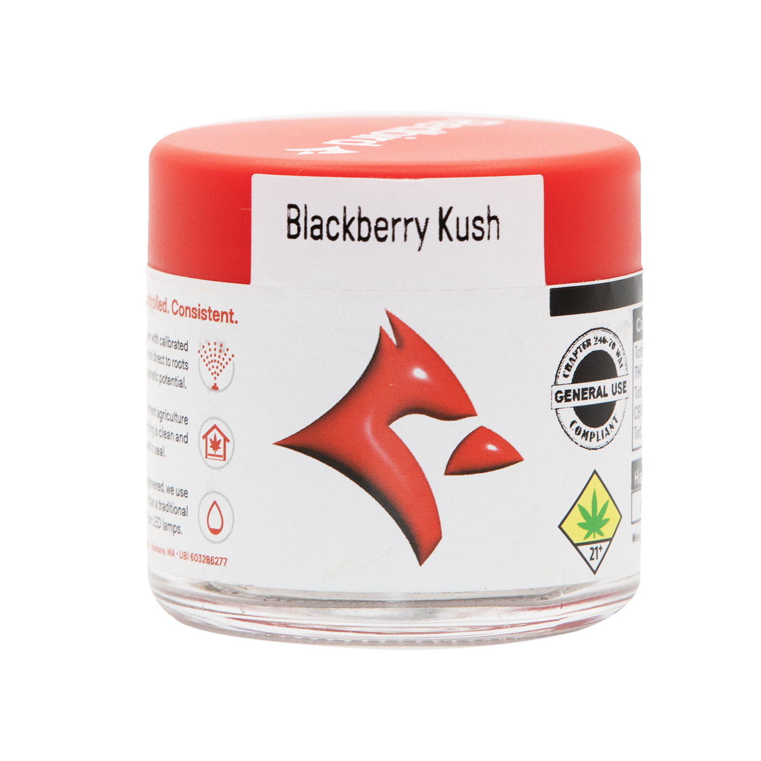 Photograph of product: Redbird: Blackberry Kush (I) - 3.5g