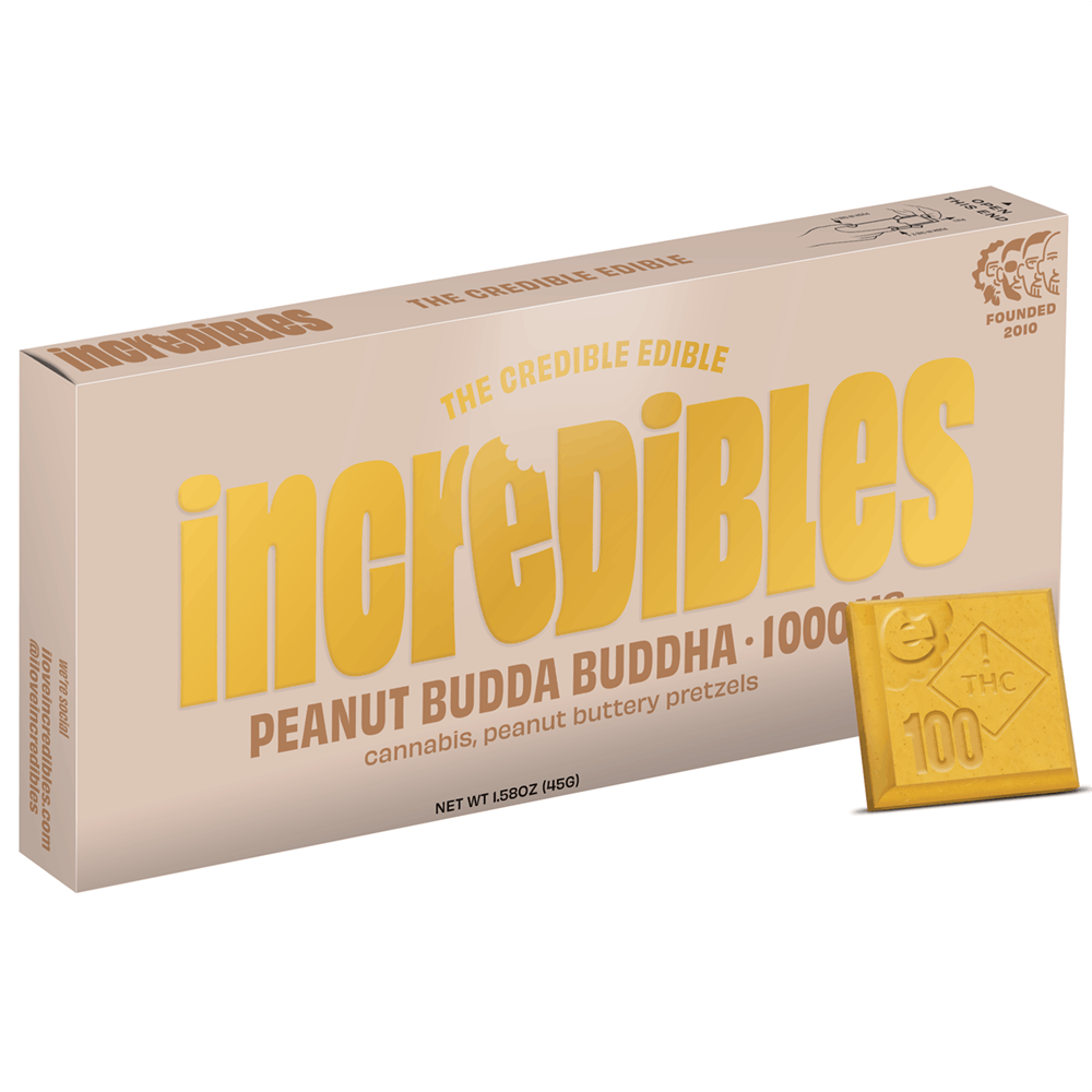 Photograph of product: Incredibles Peanut Budda Buddha Bar 1000MG - 1000mg