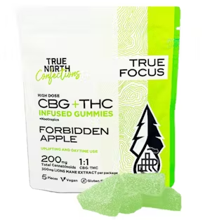 Photograph of product: True North x Five Star Gummies 5x20MG 1:1 TH-oui/CBG Forbidden Apple