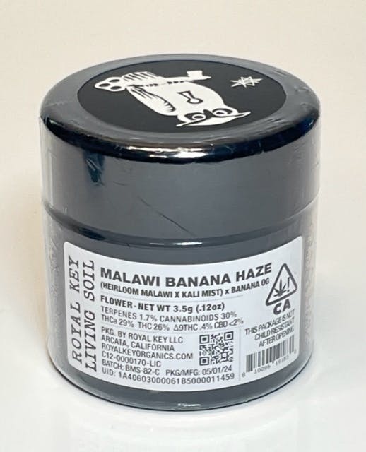 Photograph of product: Royal Keys Malawi Banana Haze 1/8 26%