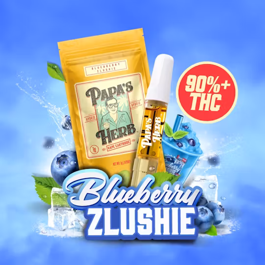 Photograph of product: Papa's Herb | Blueberry Zlushie | 1g Vape Cartridge