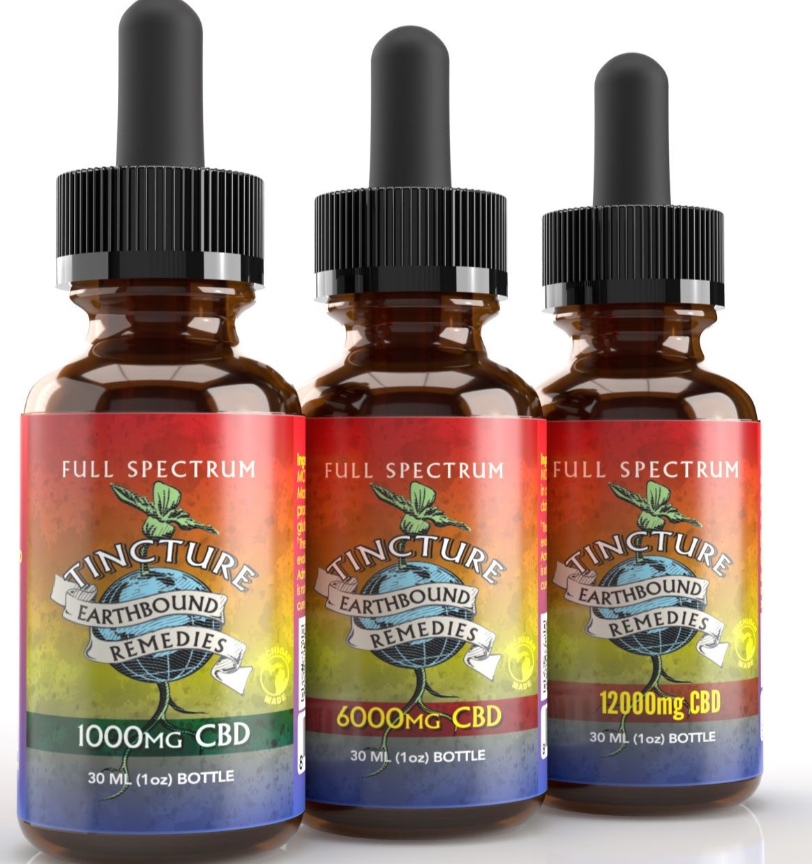 Photograph of product: Earthbound: Tinctures 1000mg CBD