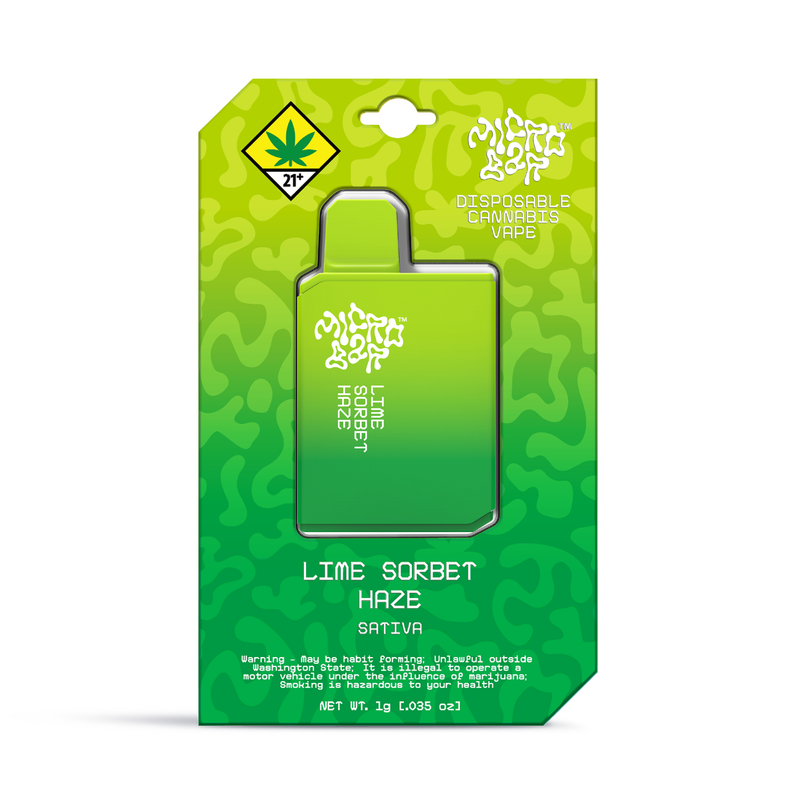 Photograph of product: Lime Sorbet Haze Disposable | 1g