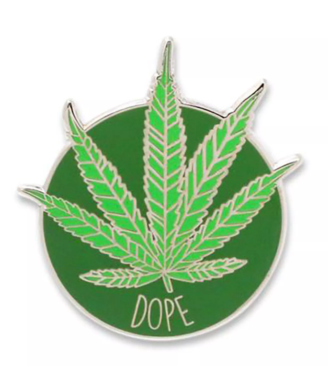 Photograph of product: Oui'd Oui'd Leaf | Dope Lapel Pin