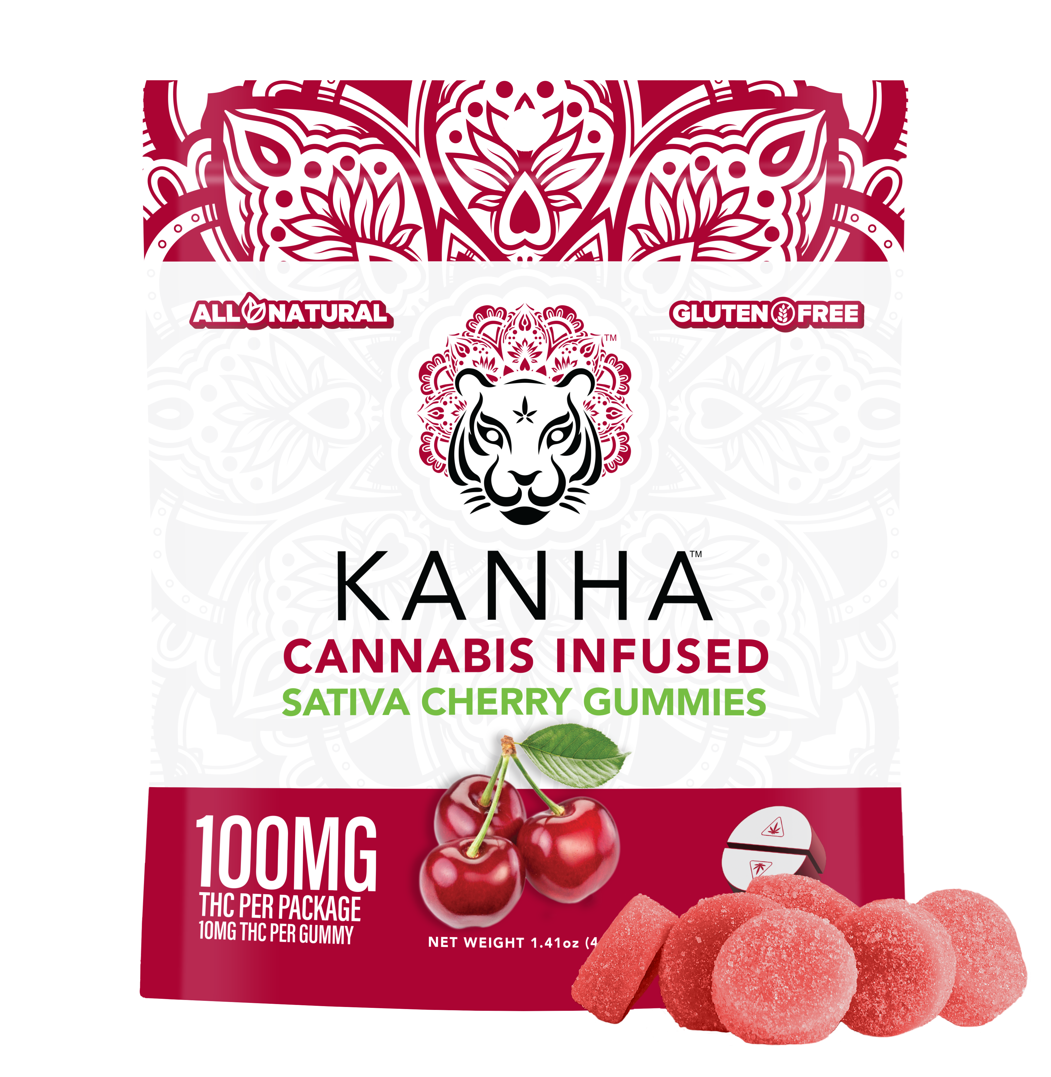 Photograph of product: Cherry Sativa Gummies | Kanha | 10pk