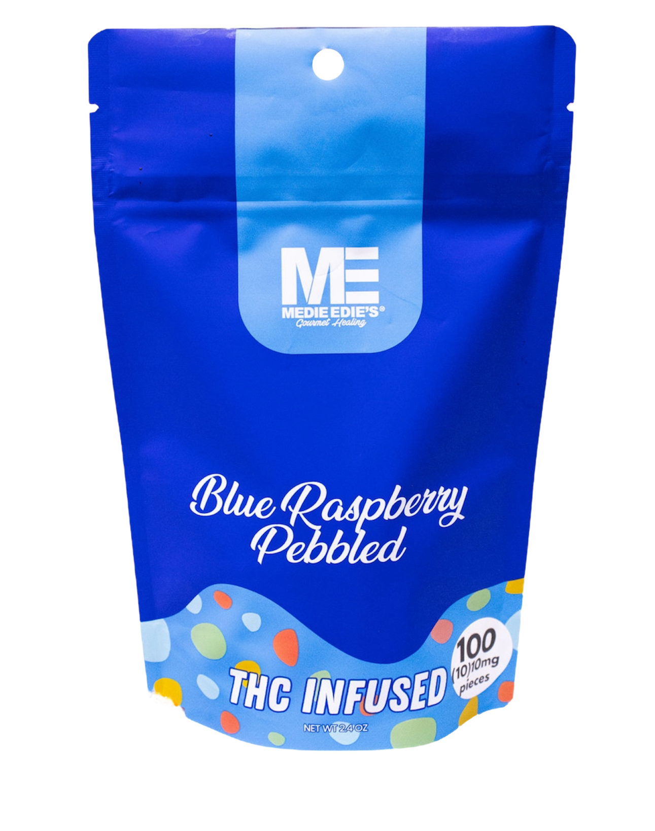 Photograph of product: Medie Edie's 100mg (10x10mg) Pebbled Yummies -  Blue Raspberry