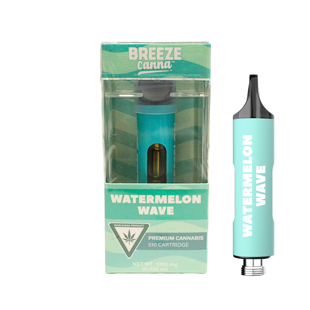 Photograph of Product: Breeze | Watermelon Wave Distillate Cartridge | 1g