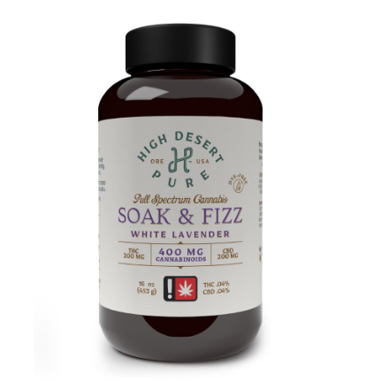Photograph of product: HIGH DESERT PURE 1:1 SOAK & FIZZ - WHITE LAVENDER