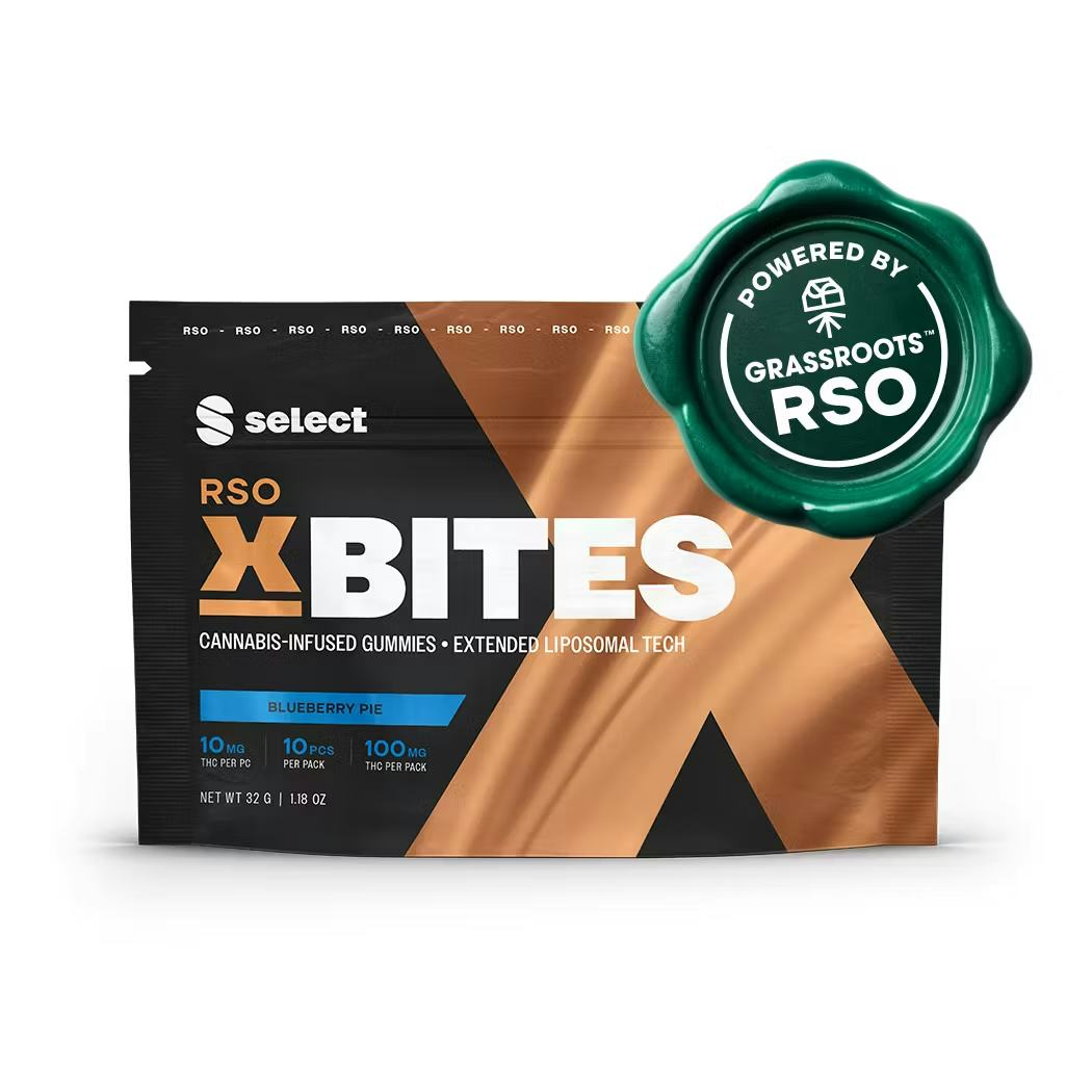 Photograph of product: RSO X Bites - Blueberry Pie | 10 Pack 100mg TH-oui