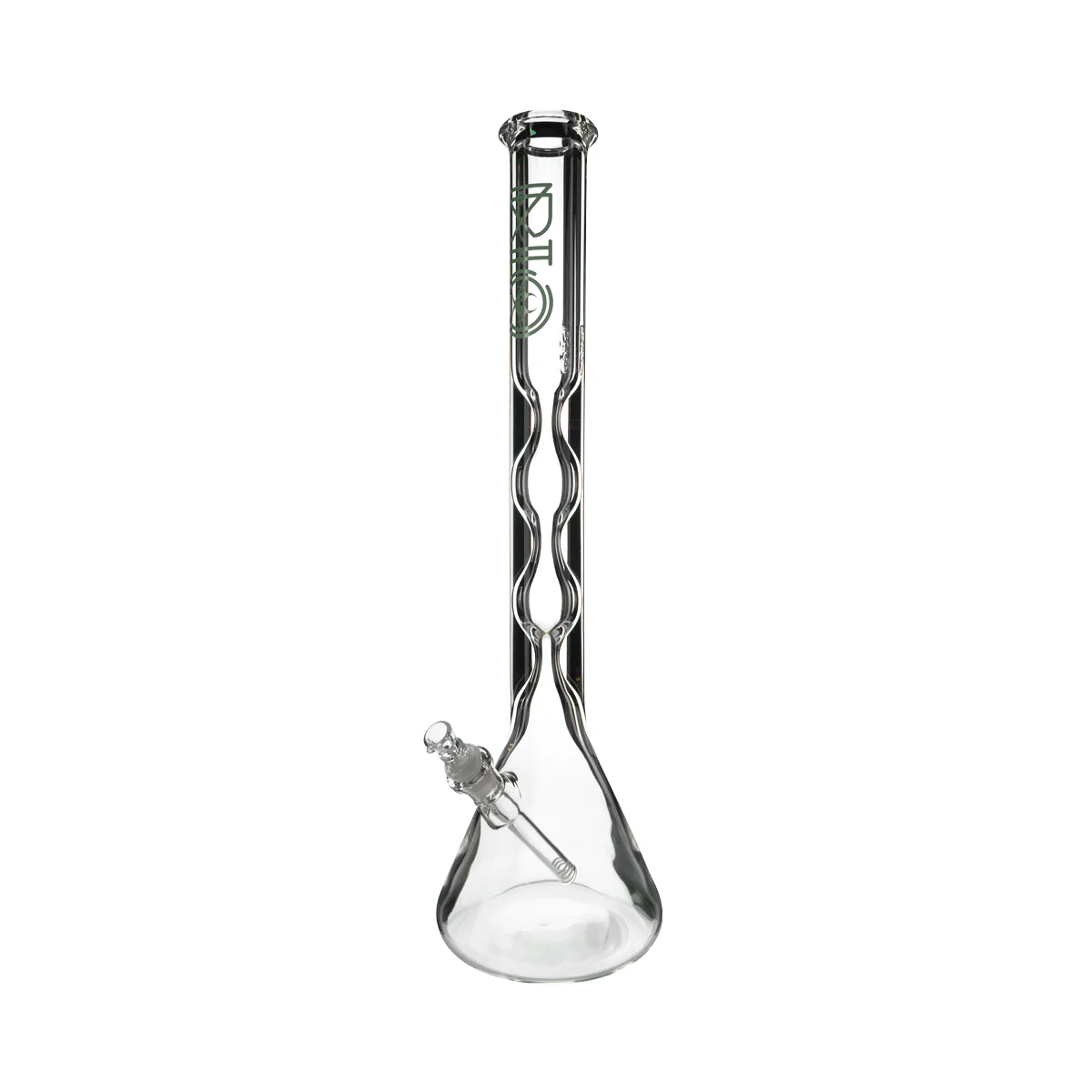 Photograph of product: BIO Glass Hourglass Beaker Water Pipe 21.5" - 19mm - Green