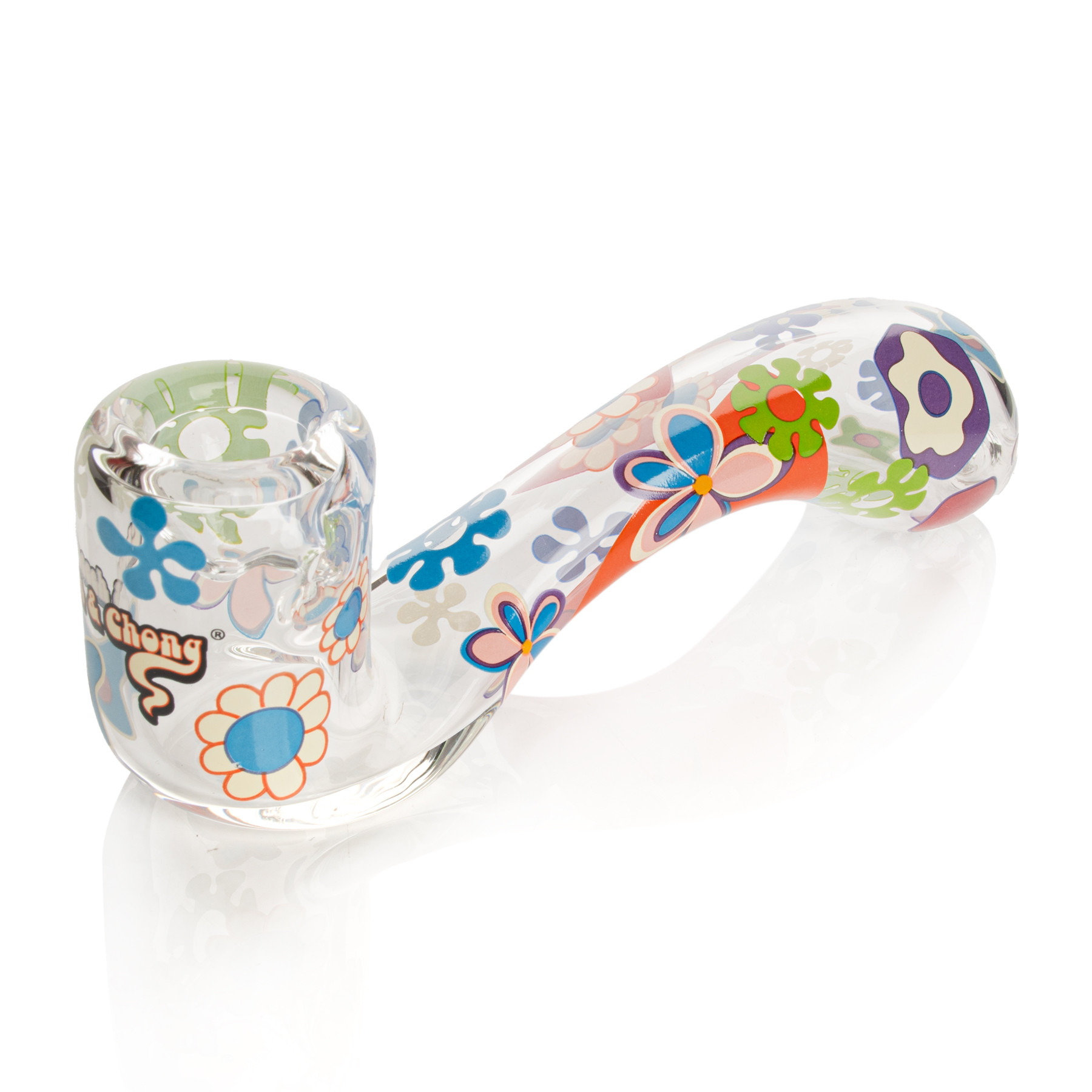 Photograph of product: Red Eye Glass 5.5" - Power to the Flower Sherlock Hand Pipe