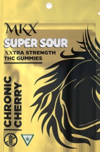 Photograph of product: MKX Xxtra - Super Sour Chronic Cherry Gummies 200mg