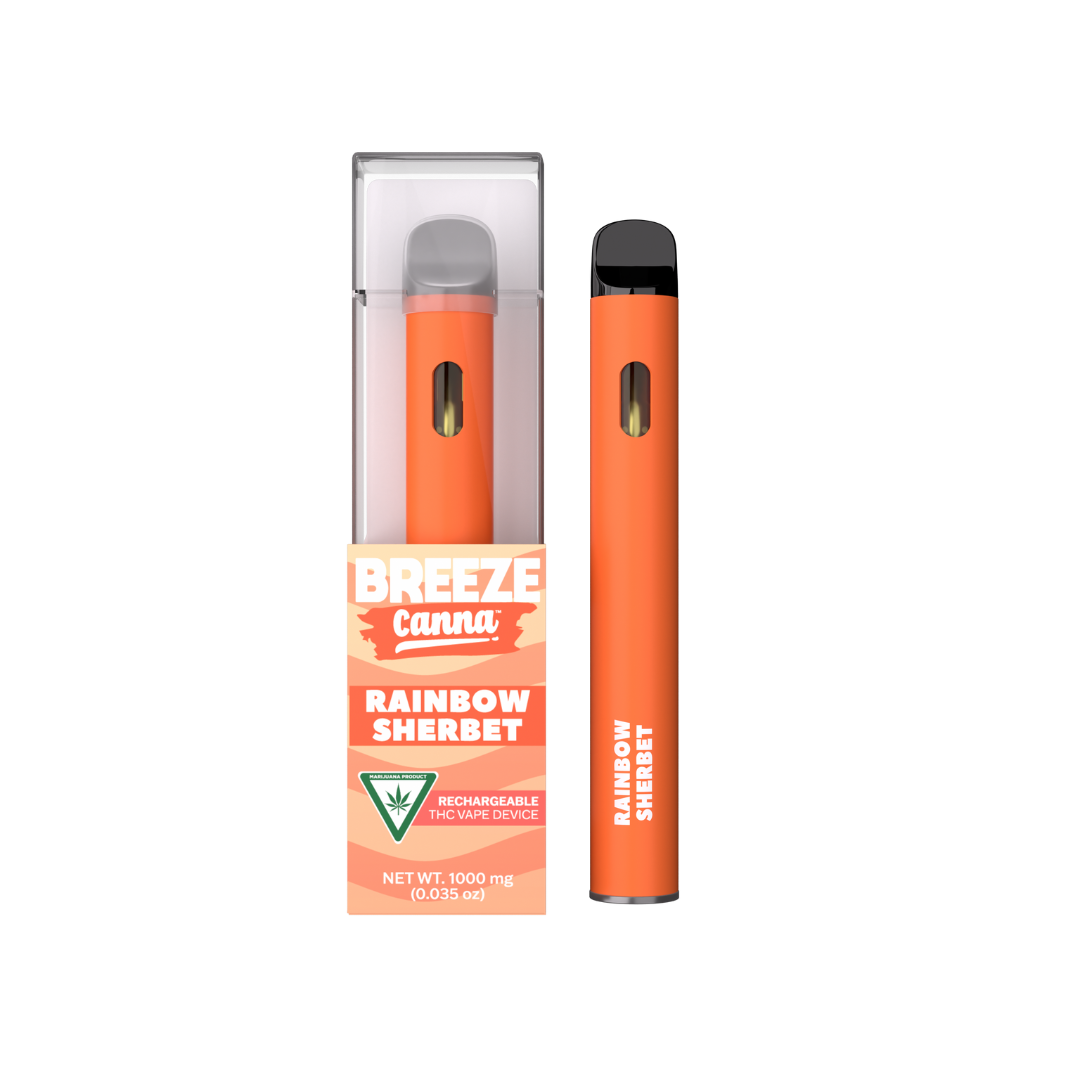 Photograph of product: Breeze | Rainbow Sherbet Disposable Vape | 1g