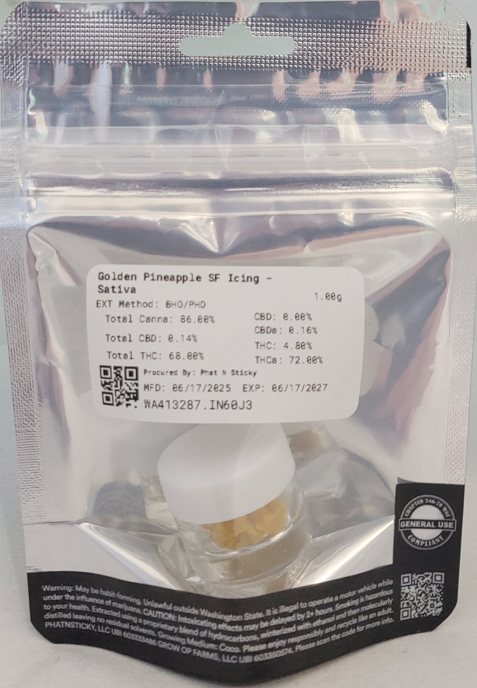 Photograph of product: Golden Pineapple | 1g *General Use Compliant*