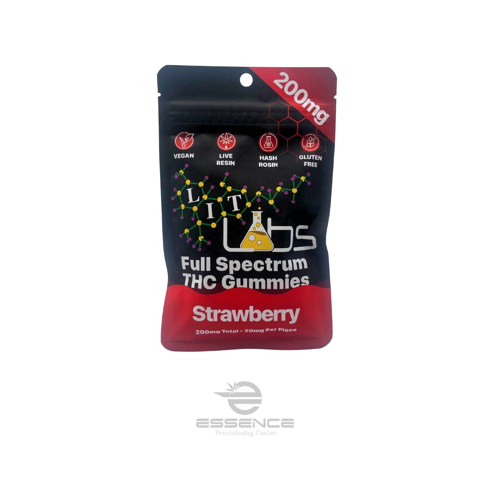 Photograph of product: REC Lit Labs - Strawberry 200mg rosin/resin