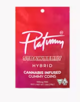 Photograph of product: Strawberry [H] | 100mg (10pk) Gummies | Platinum Vape