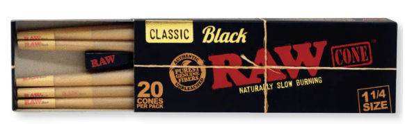 Photograph of product: Classic Black Cones | 1 1/4 | 20pk