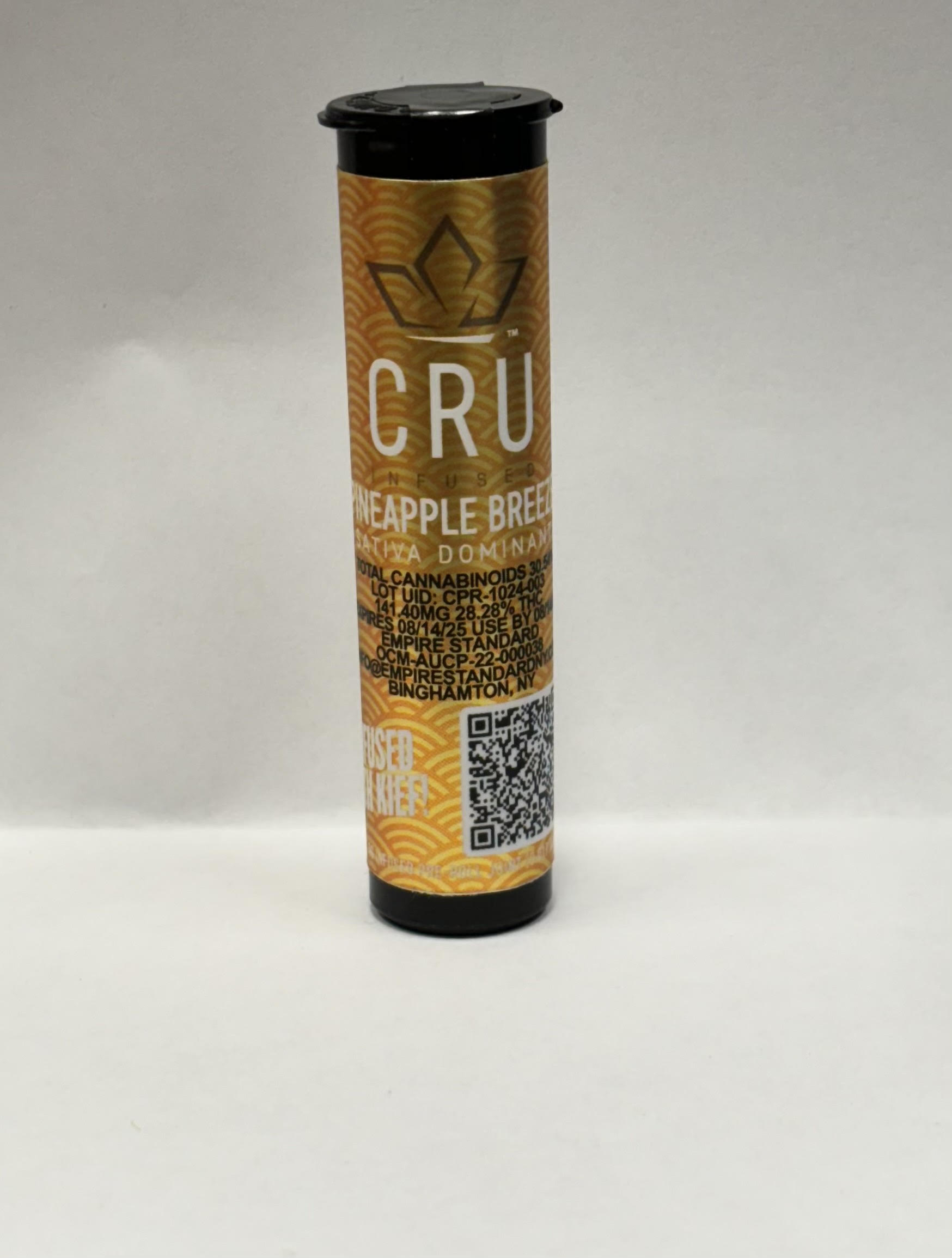 Photograph of product: CRU Pineapple Breeze Oui'd Infused pre-roll single