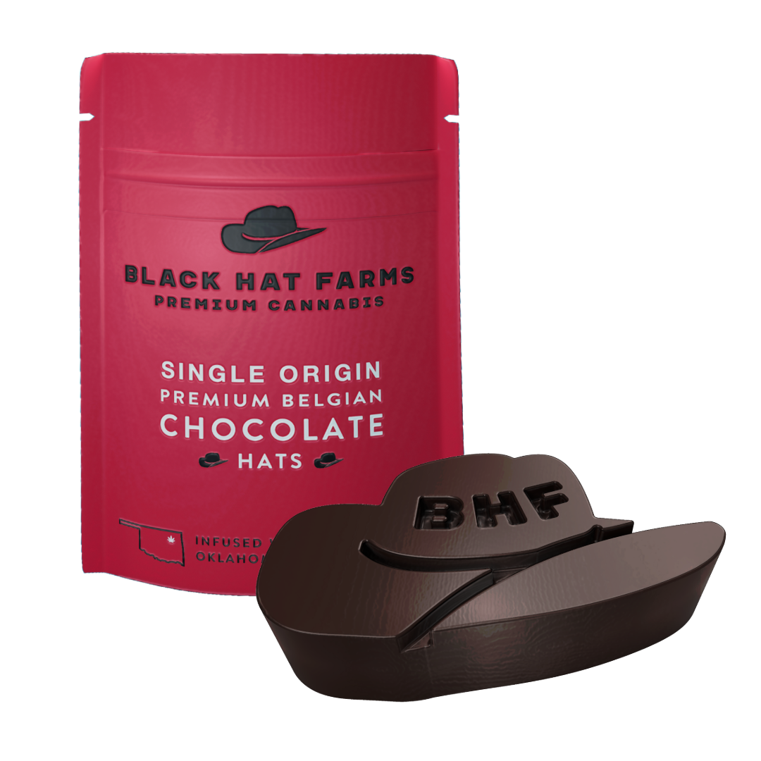 Photograph of product: BLACK HAT FARMS | Milk Chocolate Hat | 25mg total | 1pc