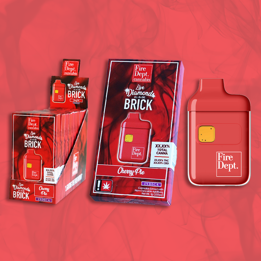 Photograph of product: Fire Dept. | Live Resin Disposable | Cherry Pie