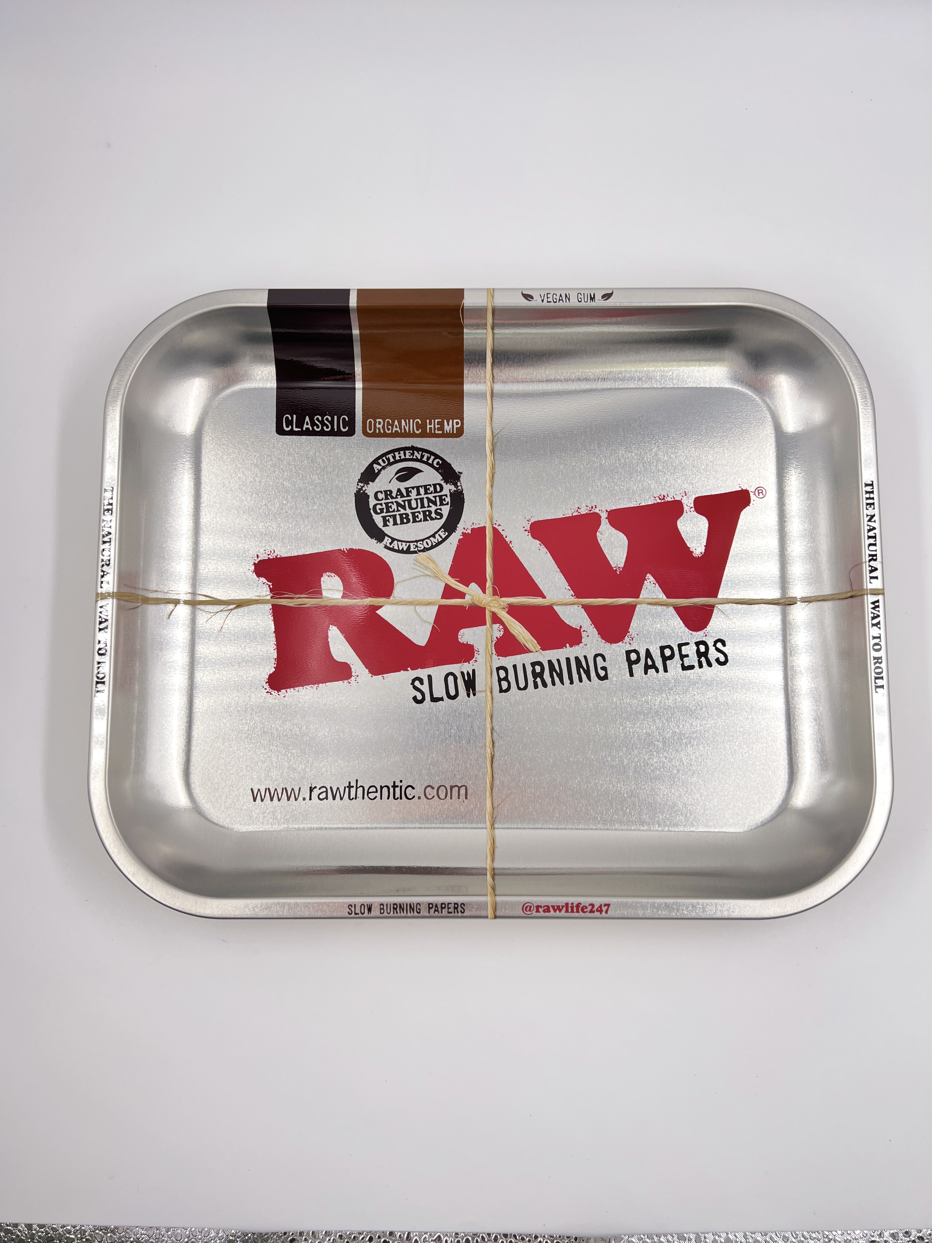 Photograph of product: RAW | ACCESSORY | Rolling Tray | Silver Metallic | Large