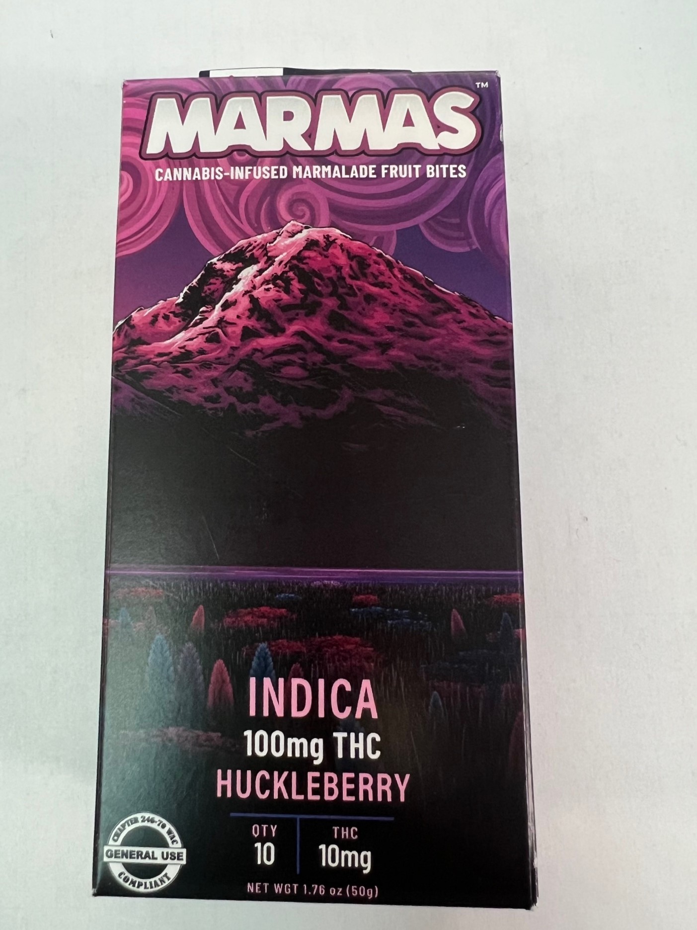 Photograph of product: Marmas Huckleberry |I| 10pk  |TH-oui:100mg|