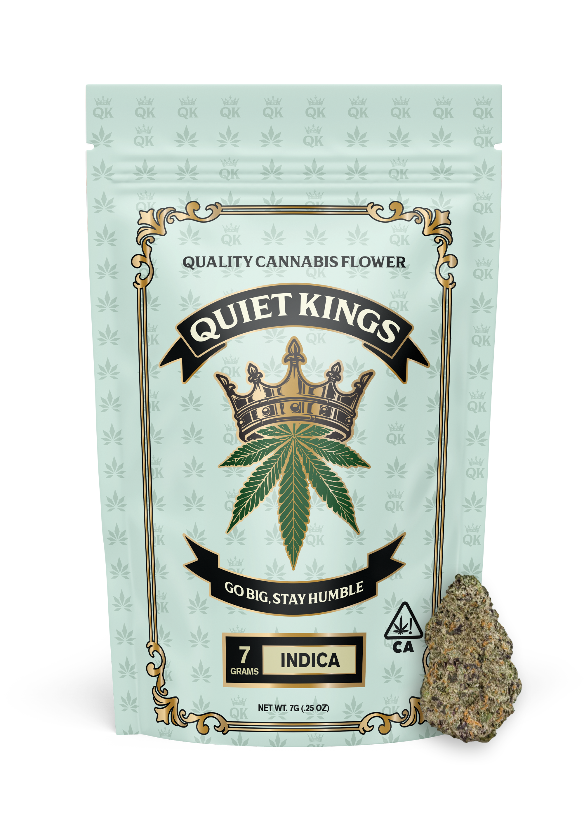 Photograph of product: QUIET KINGS FLOWER - DIAMOND OG 7G - 7 G