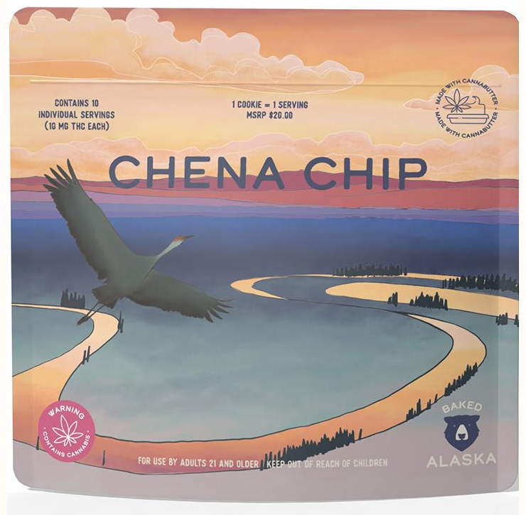 Photograph of Product: Chena Chocolate Chip Cookies (100mg) Hybrid by Baked Alaska