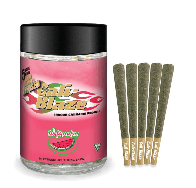 Photograph of product: Watermelon | 5pk Infused Pre-rolls | 0.7g Each