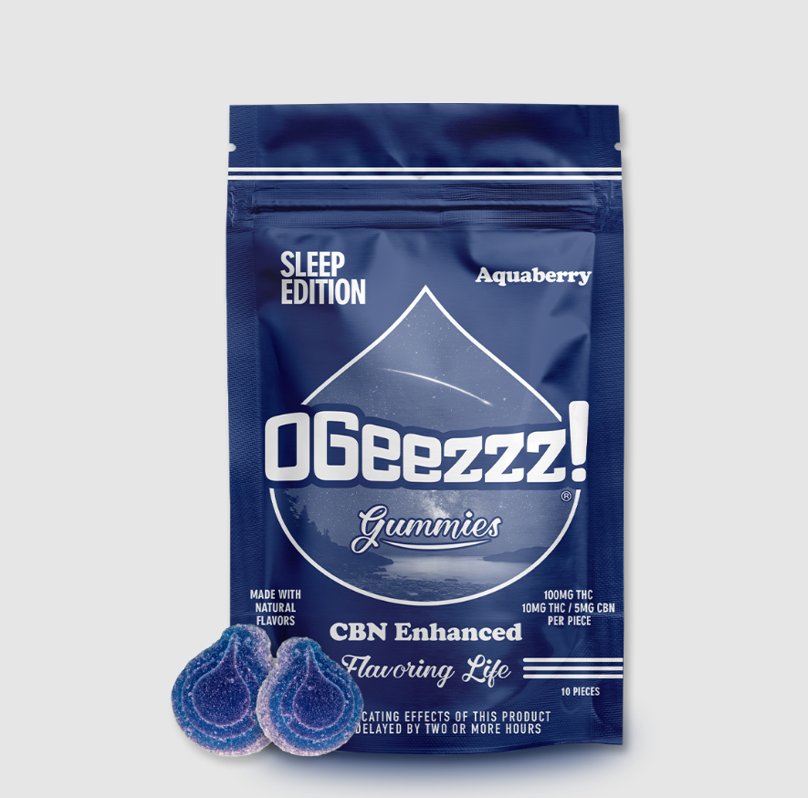 Photograph of product: OGeez | Sleep Edition (2:1 CBN) | Aquaberry | 10mg
