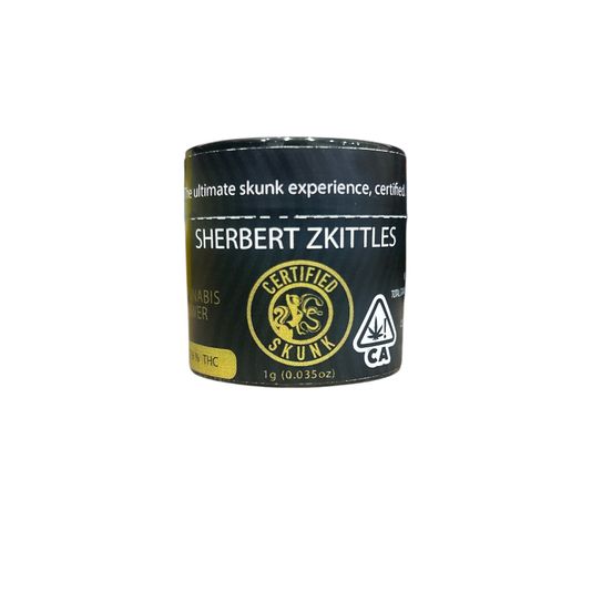 Photograph of product: Certified Skunk - Sherbert Zkittles 1g Flower - 