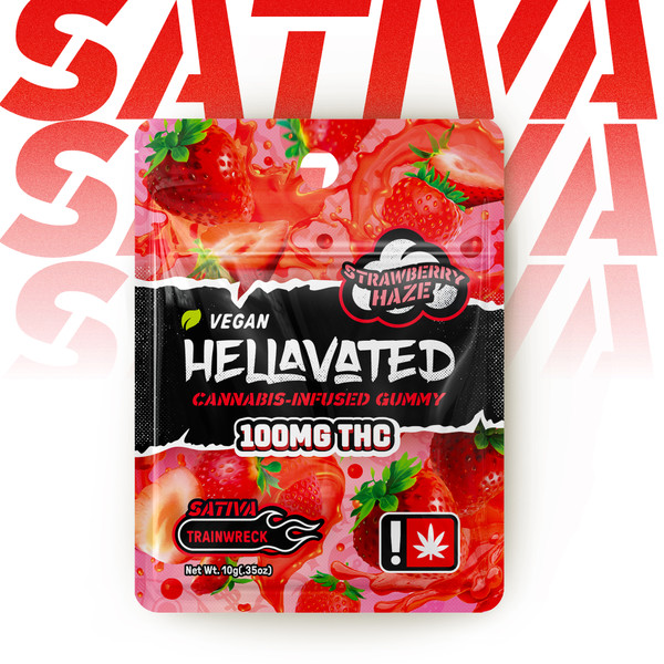 Photograph of product: Hellavated Gummy: Strawberry Haze