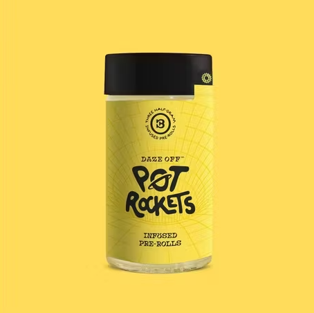 Photograph of product: Pre-Roll Infused Pot Rockets Petit Dejeuner [3pk] | 1.5g