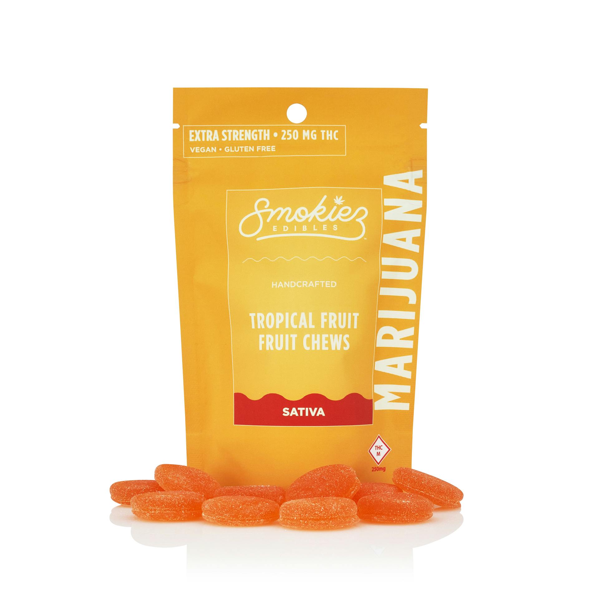 Photograph of product: EXTRA-STRENGTH! Tropical Fruit Oui'd  250mg TH-oui Fruit Chews - 