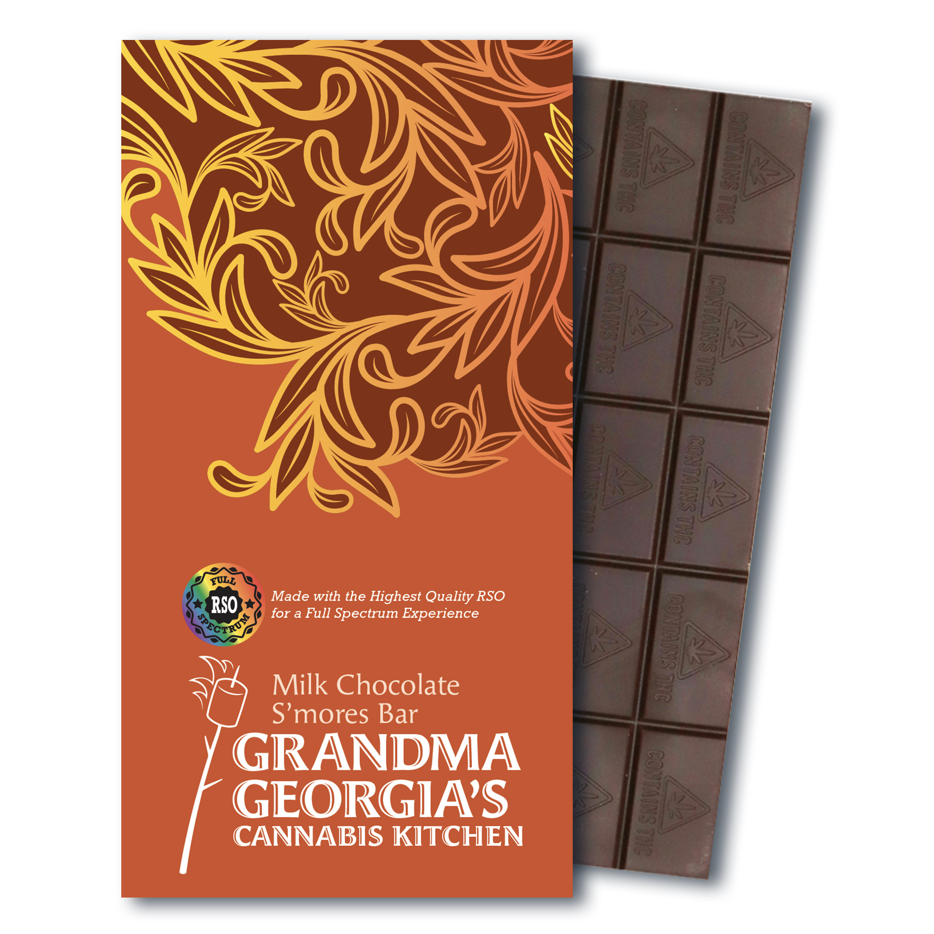 Photograph of product: RSO Milk Chocolate S'mores Bar 110mg 20pk