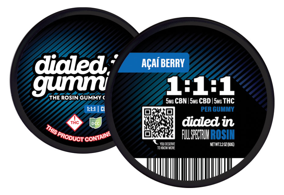 Photograph of product: Dialed In | Acai Berry 1:1:1 TH-oui CBD CBN 20pk | 110mg