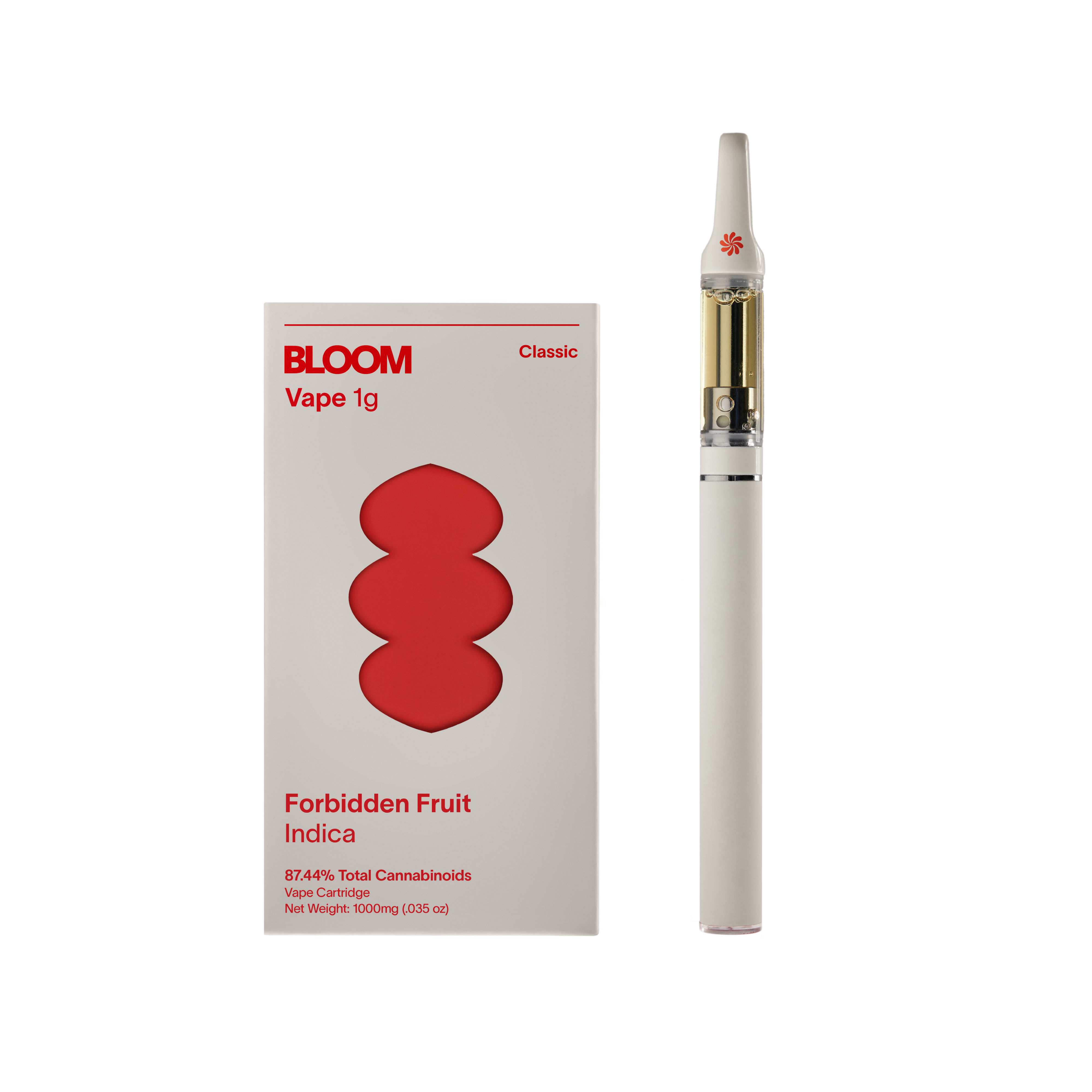 Photograph of product: Bloom | Forbidden Fruit (I-H) Classic Vape Cart | 1g
