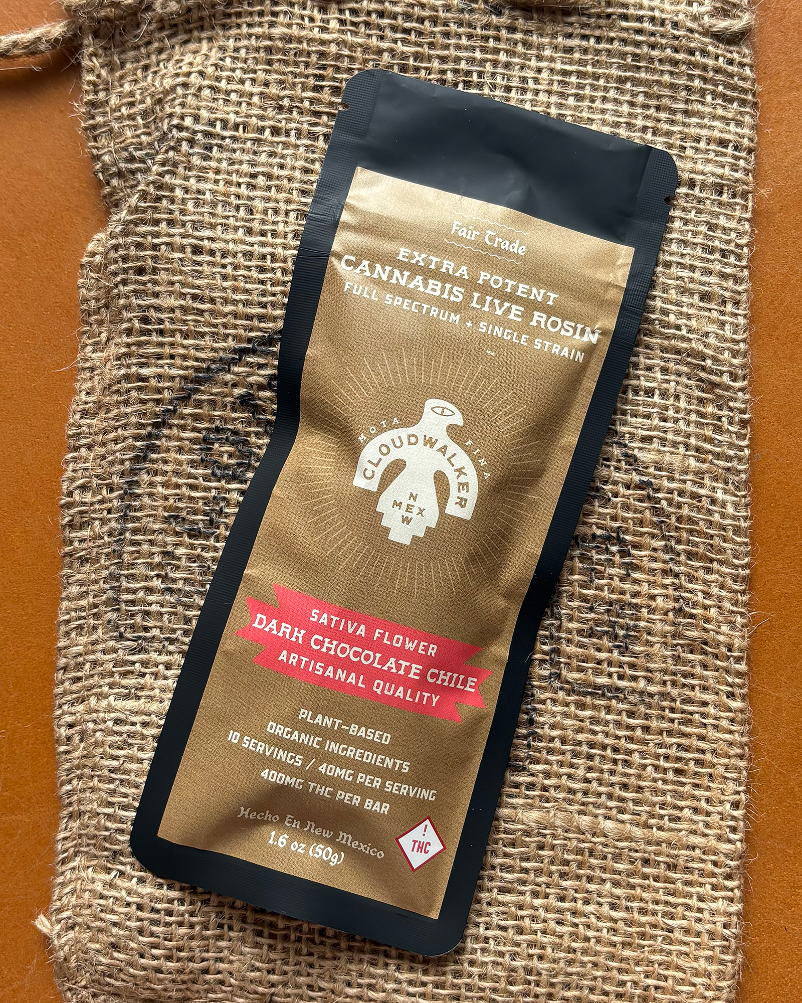 Photograph of product: Red Chile | Dark Chocolate | Medical Chocolate (400mg TH-oui)