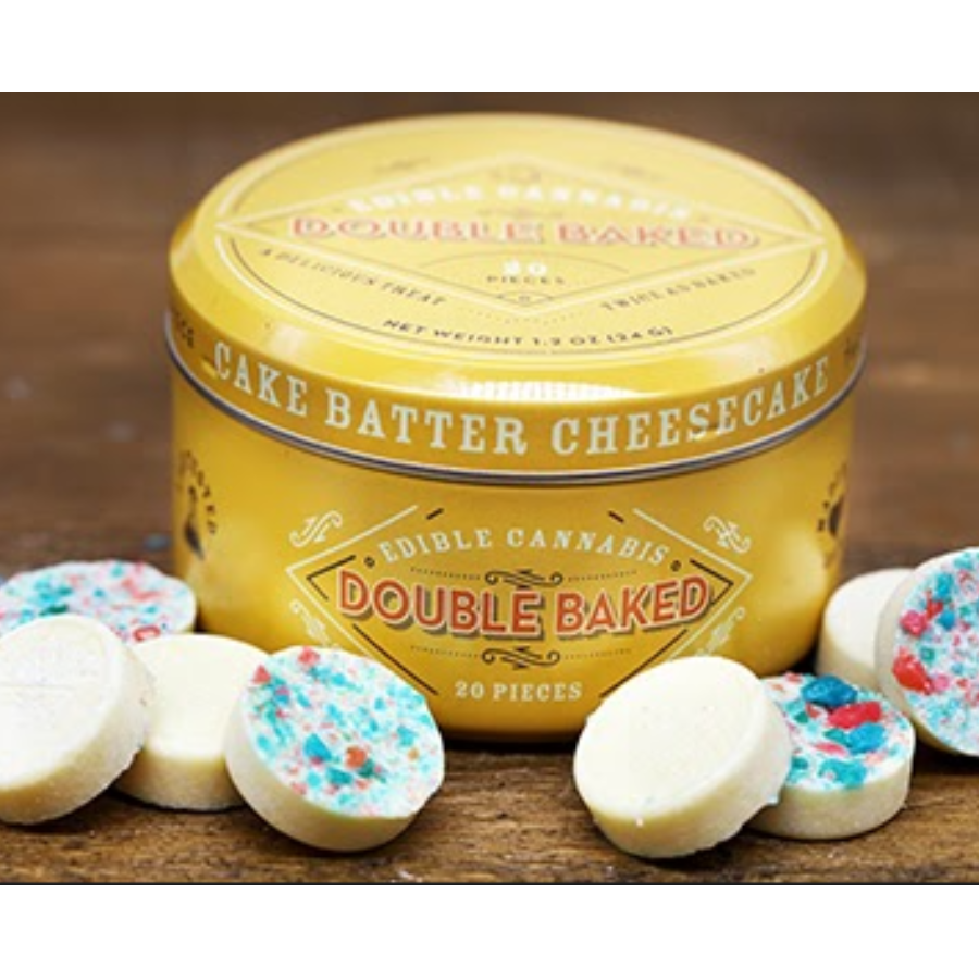 Photograph of product: RSO Oui'd Cake Batter Cheesecake | Chocolate | 20pk | 5mg | Double Baked