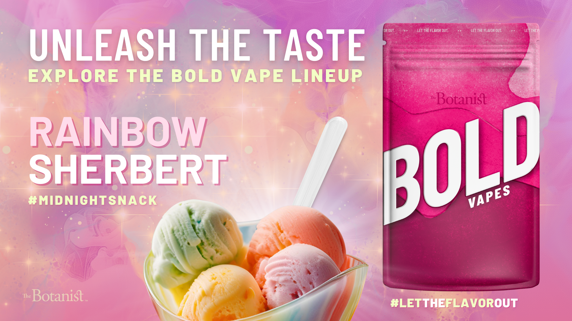Photograph of product: The Botanist | Cartridge | BOLD Rainbow Sherbet
