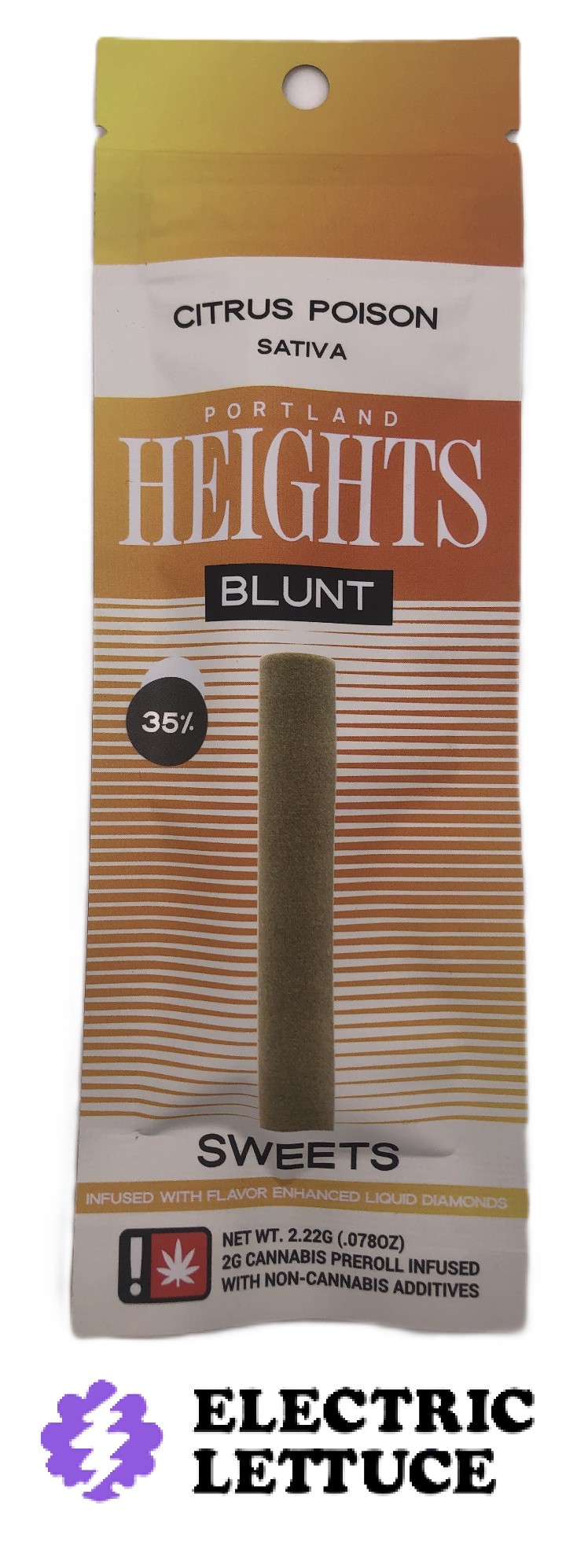 Photograph of product: Portland Heights Citrus Poison Moonrock Sweets Infused Blunt 2g