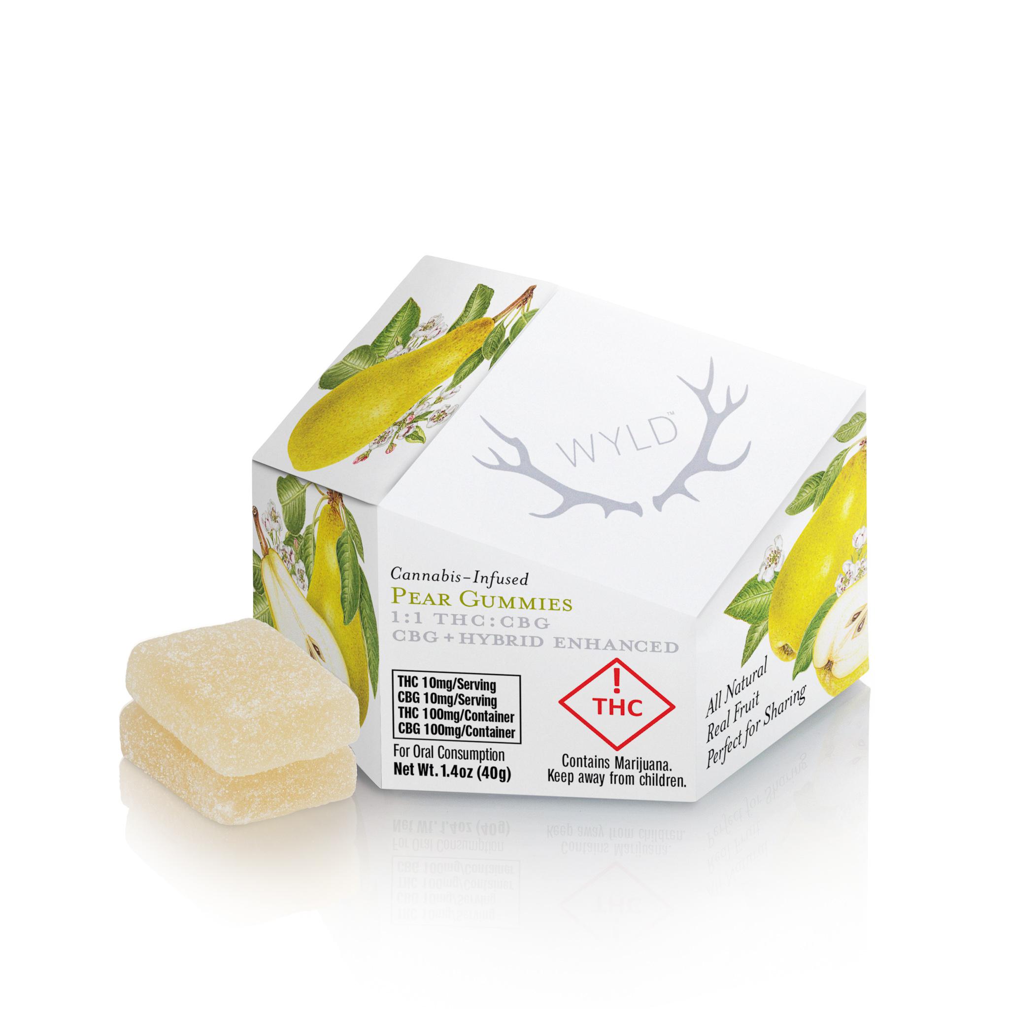 Photograph of product: Wyld | Gummies | Pear 1:1 | TH-oui:CBG